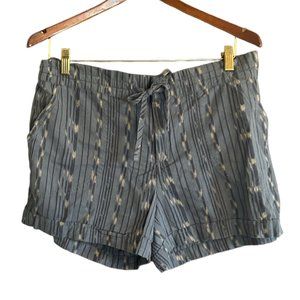 PrAna Arlie Boho Tribal Drawstring 100% Organic Cotton Shorts Women’s Large